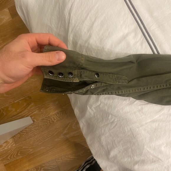 WESTERN SHIRT IN KHAKI STONEWASHED DENIM - Picture 7 of 10